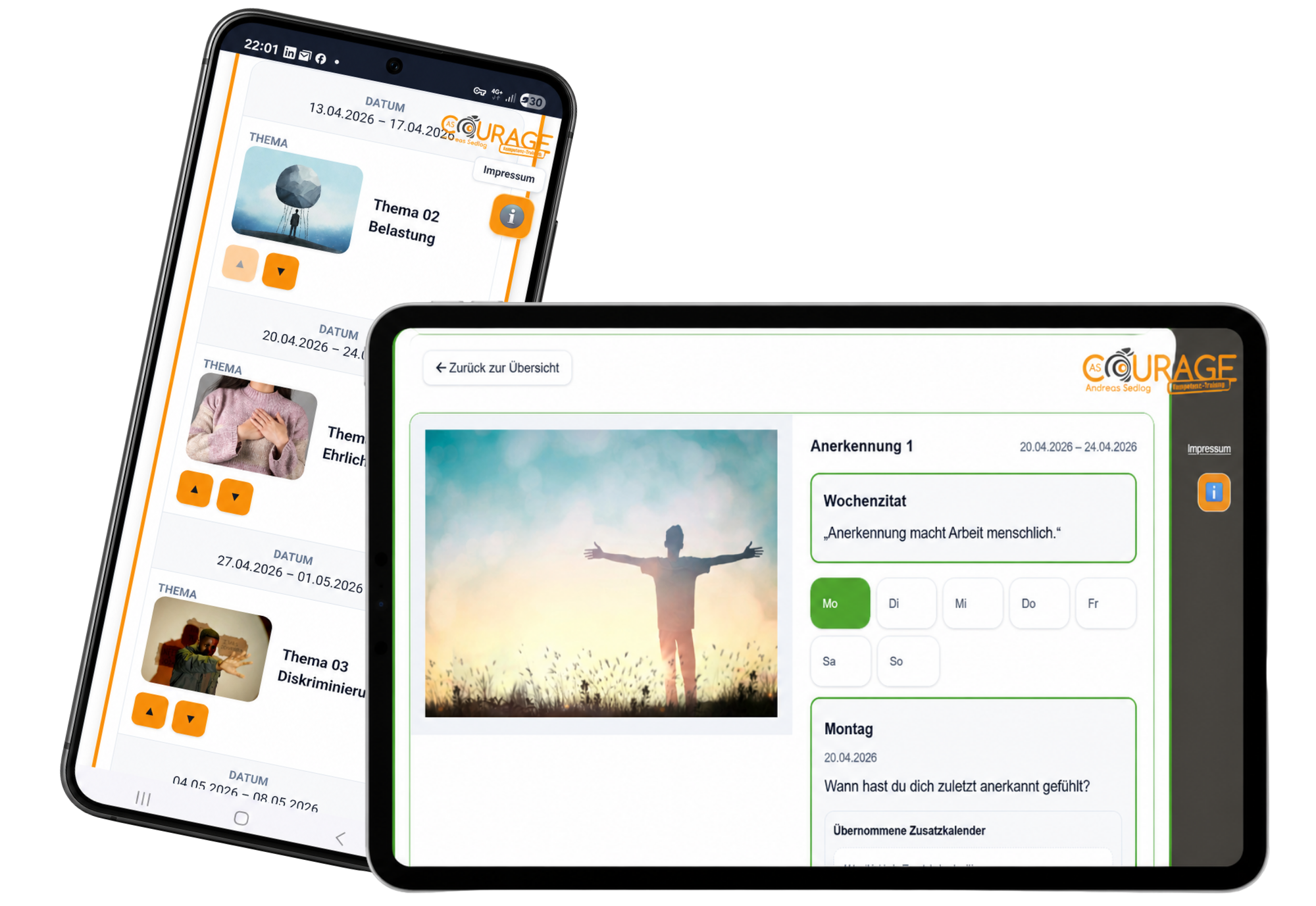 App Thema der Woche auf einem Smartphone