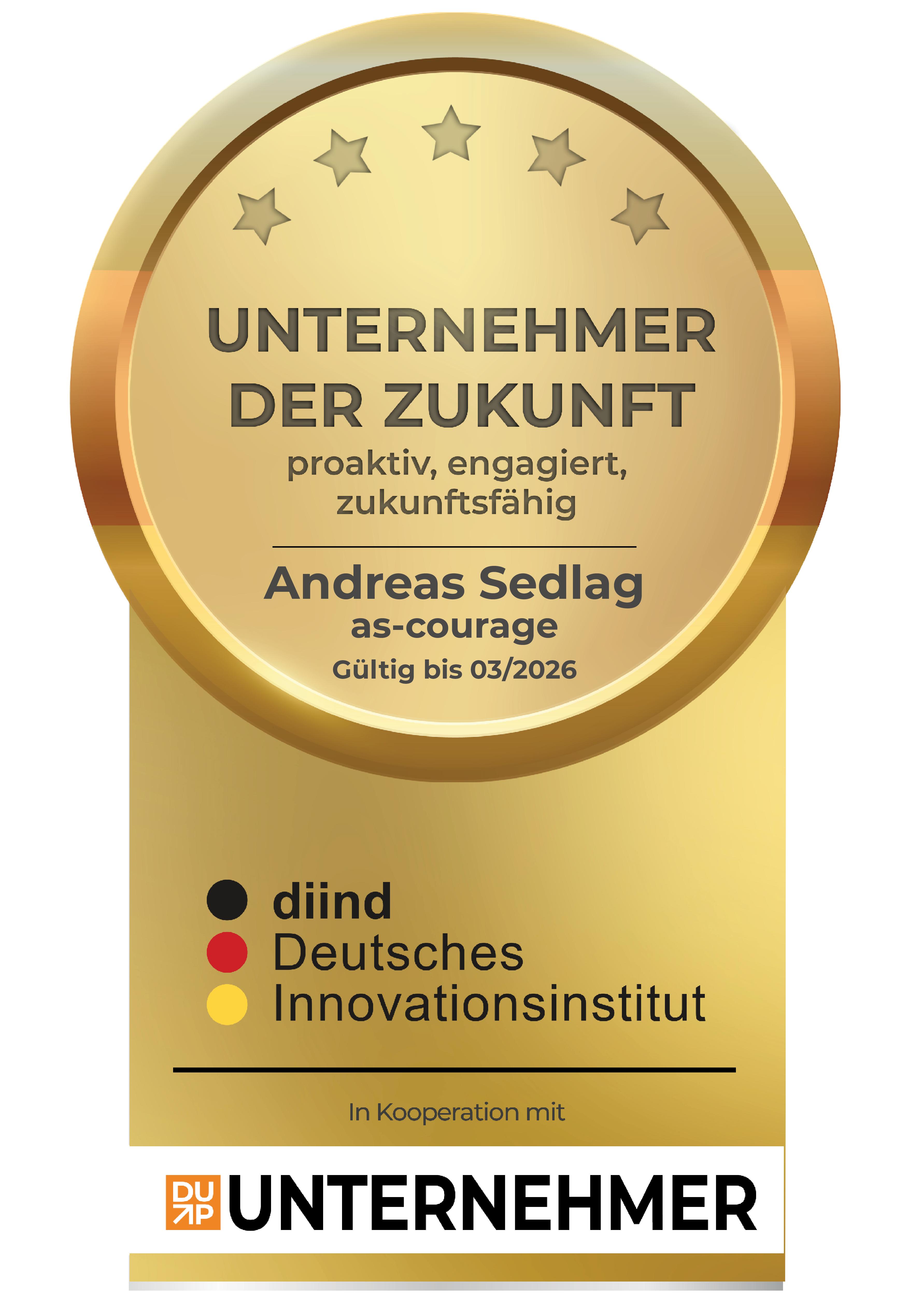 Auszeichnung Unternehmer der Zukunft